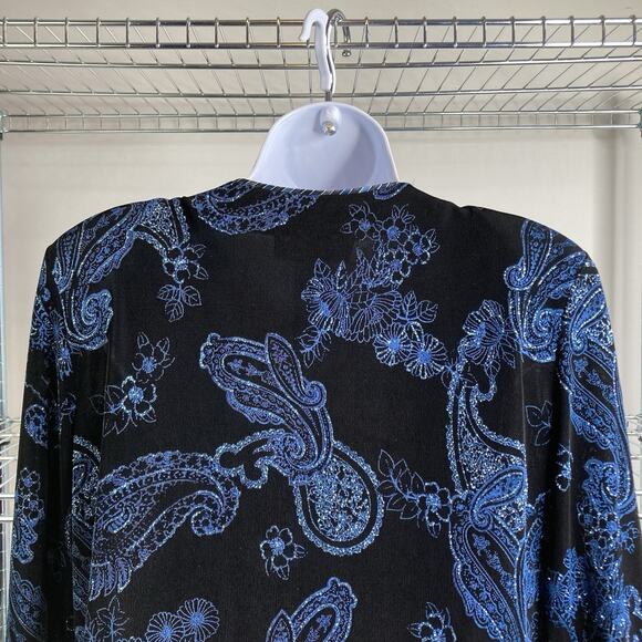 Alex Evenings Women's Paisley Cardigan Size L Dressy Formal Special Occasions - Picture 9 of 10